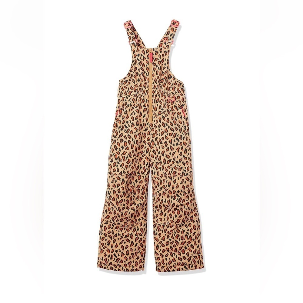 Amazon Essentials girls Water-Resistant Snow Bib - animal print size 3T